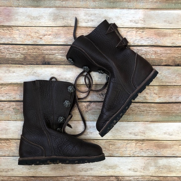 Native Earth Shoes - Native Earth Five Button Leather Boots